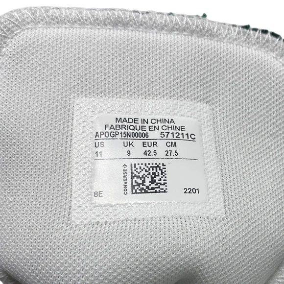 Converse Ctas Lugged Shoes Casual Canvas Green White Women Custom 571211C-WTGRWT - Picture 10 of 11